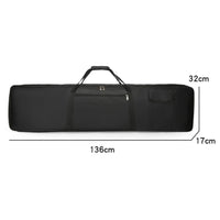 88-Key Keyboard Bag Multiple Pockets Soft Padded Keyboard Case Front Pocket