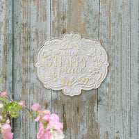 Metal Plaque with Frame Vintage Patio Sign Rustic Decorative Wall Plaque for Patio