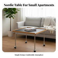 Iridescent Pedestal Table Nordic Design Home Furniture Space-Saving for Renters