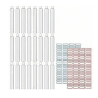 24 Pieces Refillable Empty Aluminum Paint Tubes Squeezable Paint Tubes with Caps Leakproof Long-Lasting for Artists, Painters, Art Studio, Travel