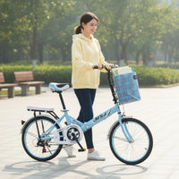 20-Inch Folding Bike Lightweight Single Speed Folding Bike for School Grounds