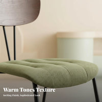 Upholstered Side Chair Comfortable Cushion Channeled Seat Side Chair for Bedroom