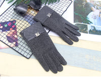 Men's Winter Touchscreen Gloves - Warm Fleece Lined Cotton for Driving & Sports