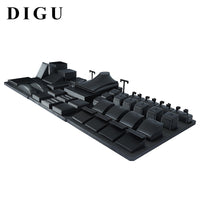 Luxury Black Brushed PU Jewelry Display Stands for Rings, Pendants, and Necklaces