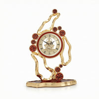 Tabletop Clock with Metal Frame Gold-Tone for Desk