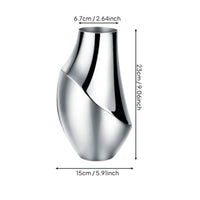 Silver Vase Textured Surface Decorative Vase Easy to Clean Decor Piece for Office