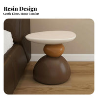 Curved C-Table Light Luxury Aesthetic Nightstand Creative Form for Small Spaces