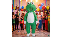 Inflatable Frog Costume Oversized Inflatable Amphibious Costume Green Bodysuit for Cosplay, Stage Performances