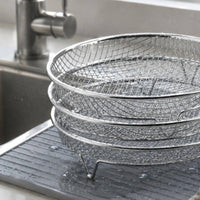 Three-Tier Air Fryer Rack Even Ventilation Cookware Accessory Silver Finish