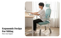 Height Adjustable Ergonomic pivot Chair Support Office Furniture Rolling Caster casters noiseless Casters for Students, Adults, gaming enthusiasts, Study Room, Bedroom, Gaming Setup