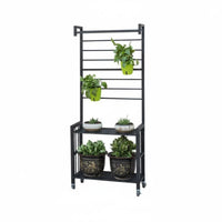 Mobile Trellis Planter Multi-Tier Design Climbing Plant Climbing Rack Rustresistant High Load-Bearing for Corner Space