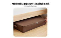 Underbed Storage Box Space Saving Under Bed Storage Container Large Capacity Foldable Textile Organizer for Students, Closet