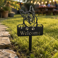 Paw Print Welcome Sign Decorative Outdoor Decor Easy to Install
