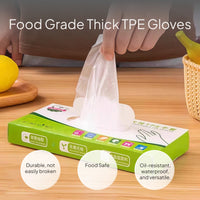 Disposable TPE Gloves, Food Grade, Waterproof, Thickened
