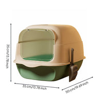 Enclosed Cat Pet Waste Container Odor Control Covered Cat Pet Waste Container Easy to Clean for Kittens, Apartment