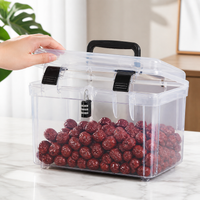 Sturdy Duty Outdoor Storage Box with Handle, Waterproof Pantry Organiser, Stackable Storage Containers for Craft Supplies
