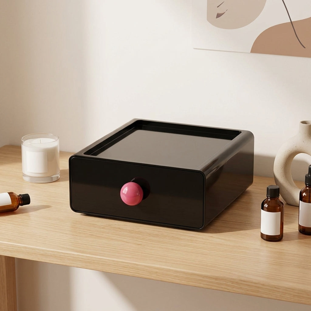 Stackable Storage Drawers, Desktop Storage Drawers, Dustproof Desk Organiser, Single Box for Stationery & Cosmetics