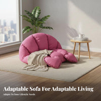 Oversized Lazy Sofa Foldable Design Round Reshapeable Lounger Space-Saving Deep Seat for College Students, Homeowners, Apartment