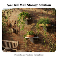 Semicircle Hanging Container on the vertical surfaceMounted Plant Holder Space-Saving for Entrymethod