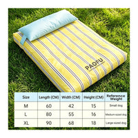 Pet Bed with Pillow Removable Cover Sofa Pet Bed Cushioned Support for Indoor