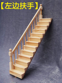 1:12 Dollhouse Miniature Staircase Model with Handrails