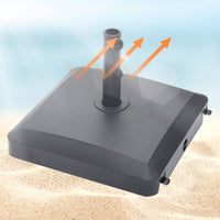 Patio Umbrella Base Tightening Knobs Wheeled Umbrella Base Black Outdoor Accessory