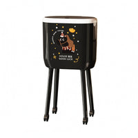 Trash Can with Wheels Rounded Rectangular Tall Trash Can for Living Room