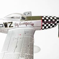 P-51D Mustang Model with Stand P-51 Mustang Model Highly Detailed for Collectors