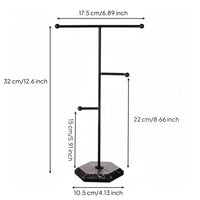 Jewelry Stand with Marble Base Vertical Necklace Holder Stand Stable Necklace Holder with Marble Base for Bedside Table