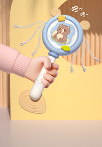 儿童打鼓玩具打击乐器宝宝手敲打鼓波浪鼓婴幼儿2小鼓1一3岁6个月 【萝卜兔牙胶拨浪鼓】+【麋鹿手风琴】