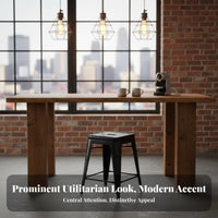 Backless Metal Stool Industrial Aesthetic Bar Chair Multiple Colors Available