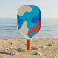 Paddleball Racket Lightweight Fiberglass Pickleball Racket Construction Colorful Outdoor Paddle for Beginners, Athletes, Beach, Park