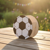 Tabletop Planter Soccer Ball Wooden Pot Display Holder Decorative Plant Container Easy Slot Assembly Suitable for Game Day Events Party Desk