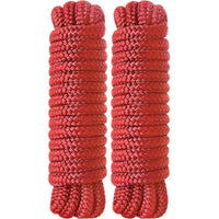 2 Pieces Long-Lasting Double Braided Nylon Dock Line Heavy Duty Dock Line with Spliced Eye Abrasion-Resistant Boat Rope with Spliced Eye Low-Stretch for Boaters, Sailors