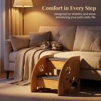 Pet Small Dogs, 40cm Height Dog Steps for Sofa Access, Density Board Construction, Non-Slip Carpeted - Image 3
