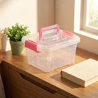 Hamster Carrier Travel Cage with Secure Clips, Portable Pet Carrier and Pet Travel Box with Comfortable Handle for Outdoor Use, Small Pet
