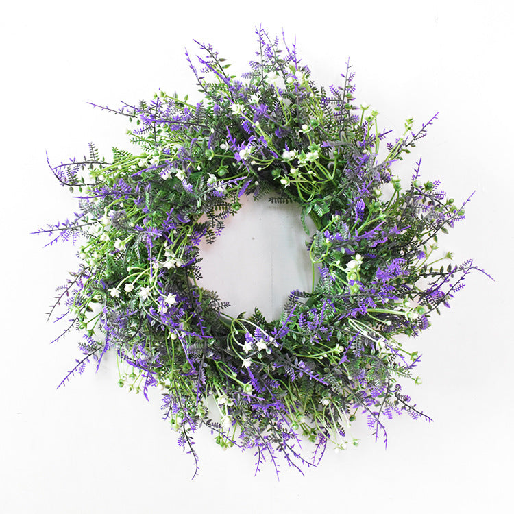 Acacia Grass Lavender Wreath for Wedding Decor & Photography Props