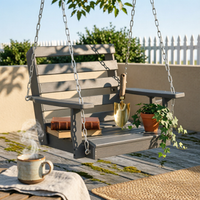 Double-Seat Swing Chair Wide Armrests Swing Chair 2 Person for Patio