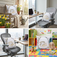 Easter Pillow Cover European and American Design Square Decorative Cushion Cover Hot Stamping Square Decorative Pillow Case for Adults, Bedroom