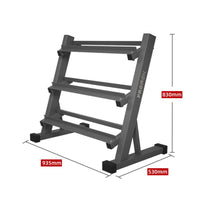 Heavy-Duty Hexagonal Dumbbell Rack Space-Saving Dumbbell Storage Rack Stable Construction 3 Tier Weight Stand Anti-Scratch Coating for Bodybuilders, Home Gym