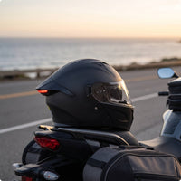 DOT Approved Modular Full Face Helmet | Aerodynamic, Full Face Helmet with Rear LED Lights, for Street Riding