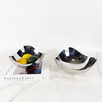 Modern Minimalist Stainless Steel Geometric Mirror Round Tray