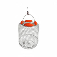 Portable Foldable Catch Keep Net Mesh Design Collapsible Catch Basket Floatable Floating Fishing Net Basket Large Capacity for Anglers