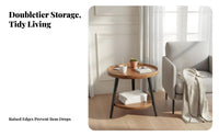 2 Pieces Nesting Table Set Multi-Purpose Household Furniture Stable Structure