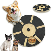 Rotatable Wooden Dog Nail Scratcher with Treat Dispenser