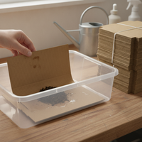 Disposable Corrugated Cardboard Reptile Terrarium Liners for Leopard Geckos, Medium/Large, Thickened Absorbent Pads