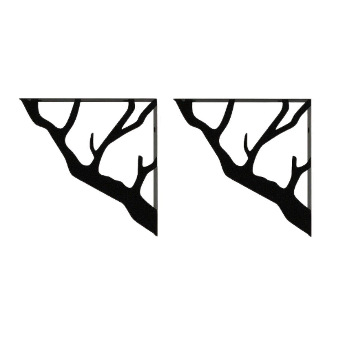 2 Pieces Tree Branch Shelf Bracket Space-Saving Home Hardware