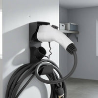 EV Charging Holder Corrosion-Resistant J1772 Connector Holder J1772 Wall Mount Indoor Outdoor Use EV Charger Holder Metal