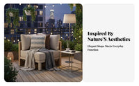 4 Pieces Modern Nordic & design 4-Piece Conversation Set Weather-Resistant Outdoor Furniture long-lasting Patio Seating Group Woven decorative elements for Hotel Managers, Restaurant Owners, Balcony, Garden, Backyard, Porch