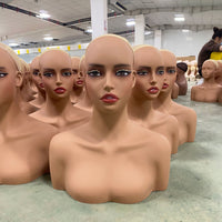 欧美热销假发头模 半身双肩假发模特头假人展示头模支架mannequin
